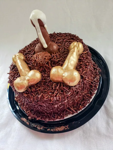 Bolo erótico com orgão masculino decorado Imagem