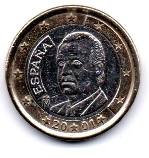 Espanha - 2001 - 1 Euro - Polida Imagem