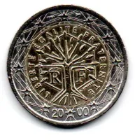 França - 2000 - 2 Euro - Polida