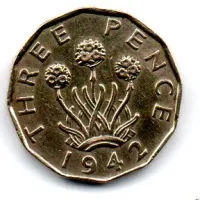Reino Unido - 1942 - 3 Pence - Polida