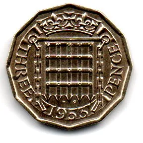 Reino Unido - 1953 - 3 Pence - Polida