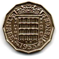 Reino Unido - 1953 - 3 Pence - Polida