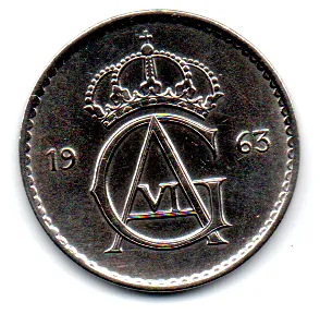 Suécia - 1963 - 50 Ore - Polida