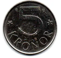Suécia - 1982 - 5 Kronor - Polida - Foto 2