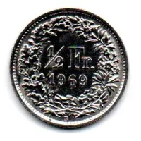 Suíça - 1969 - 1 Franc - Polida