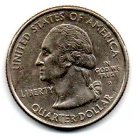 Estados Unidos - 2001P - 25 Cents - North Carolina - State Quarter Dollar - Foto 2