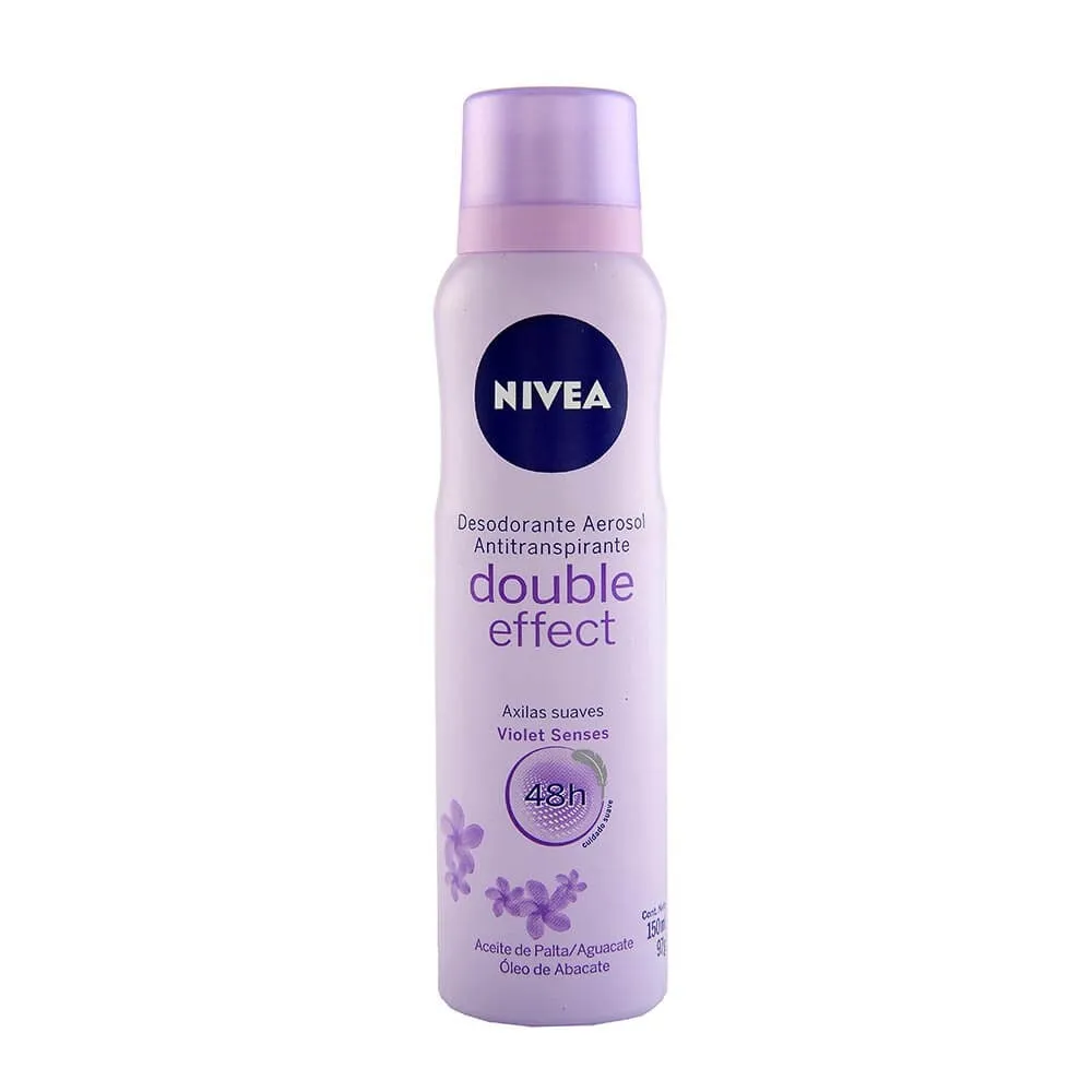 Desodorante Feminino Aerosol Double Effect Violet Senses 48h 150ml - Nivea Imagem