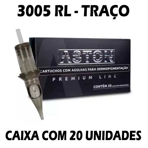 Cartucho Aston Machine PREMIUM LINE TRAÇO 1005RL 0.30mm - CAIXA 20 UNIDADES