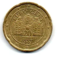 Áustria - 2002 - 20 Euro Cent