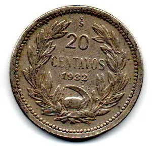 Chile - 1932 - 20 Centavos
