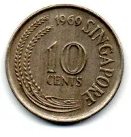 Cingapura - 1969 - 10 Cents