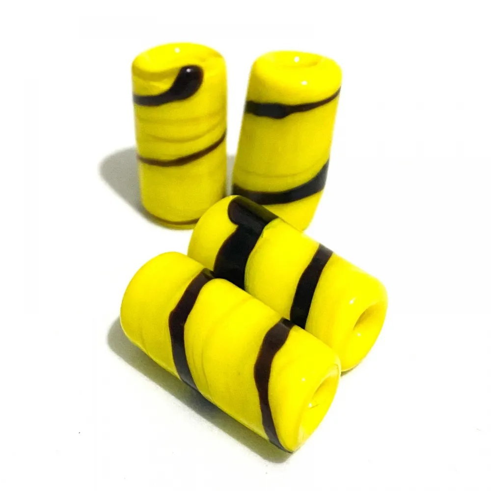 Firma de murano Listrada Amarelo e Preta