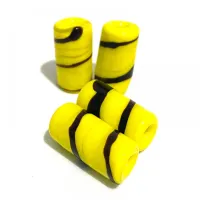 Firma de murano Listrada Amarelo e Preta