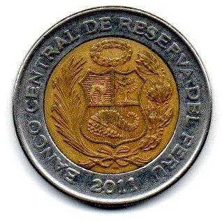 Peru - 2001 - 5 Nuevos Soles Imagem