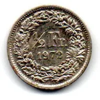 Suíça - 1972 - 1/2 Franc