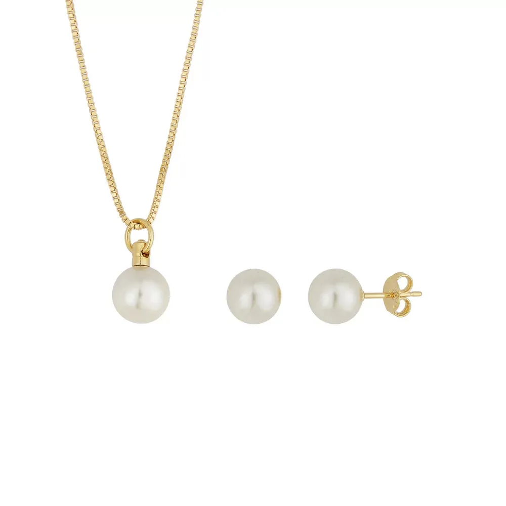 Conjunto de brincos e colar com pingente   bcf543