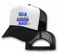 BONÉ DE TELA COM A FRENTE BRANCA - Foto 2