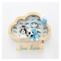 Menino com Pet e Bola de Futebol - Nuvem M - Porta Maternidade - Foto 2