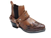 Ref: 0726 - Bota Country Infantil - Cor Pinhão Croco - Foto 2