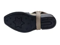 Ref: 0728 - Bota Country Infantil - Cor Areia Preto Croco - Foto 3