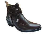 Ref: 115C - Bota Country Zelão - Cor Café/Jacaré - Foto 2
