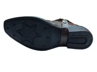 Ref: 115C - Bota Country Zelão - Cor Café/Jacaré - Foto 3
