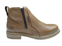 Ref: 51120 - Botina Zebu Zíper Aroeira - Cor Castor