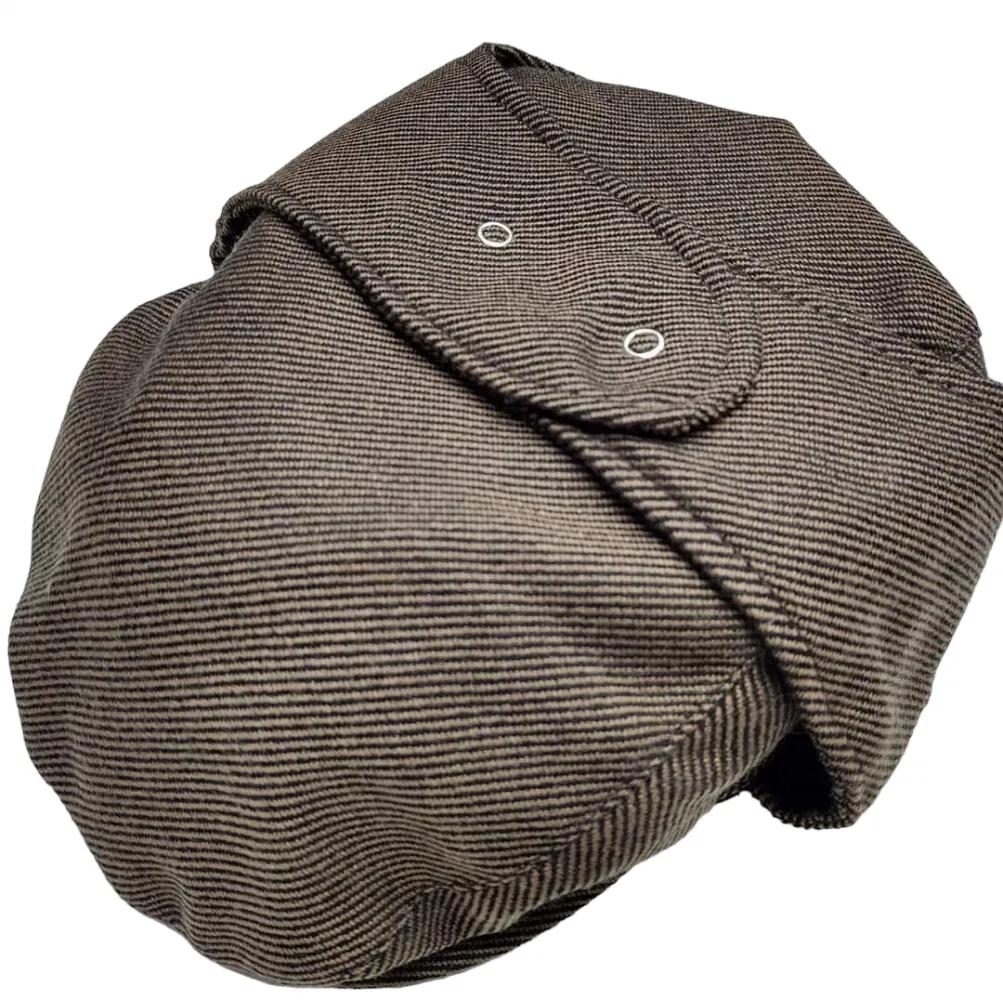 Ref: 1100 - Boné Com Orelha Risca Marrom Imagem