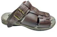 Ref: 6020 - Chinelo/Sandália de Couro Hurkus/Monge Pinhão