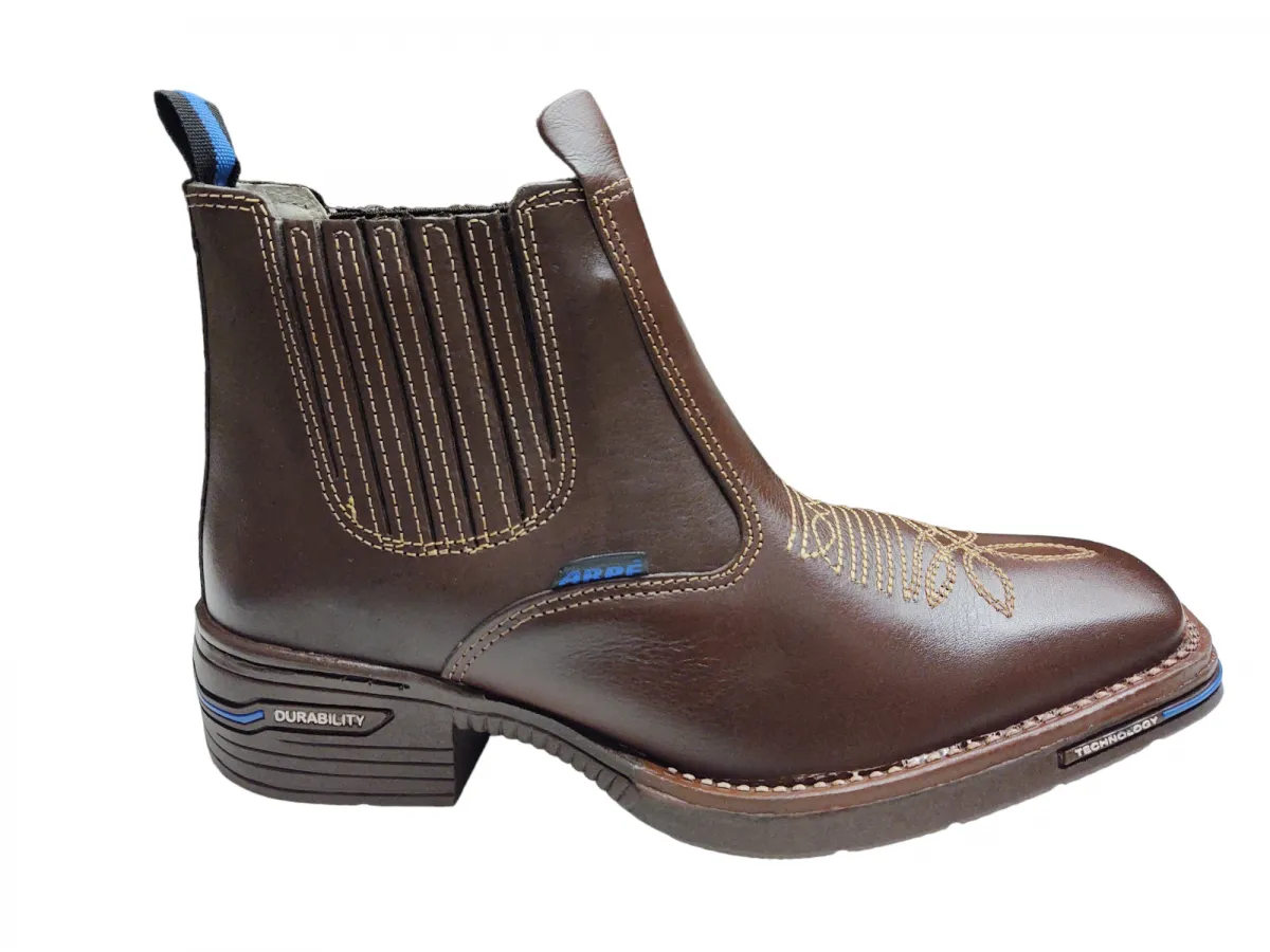 Ref: 2011 - Bota Texana Arpé Cano Curto - Cor Chocolate