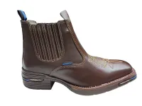 Ref: 2011 - Bota Texana Arpé Cano Curto - Cor Chocolate