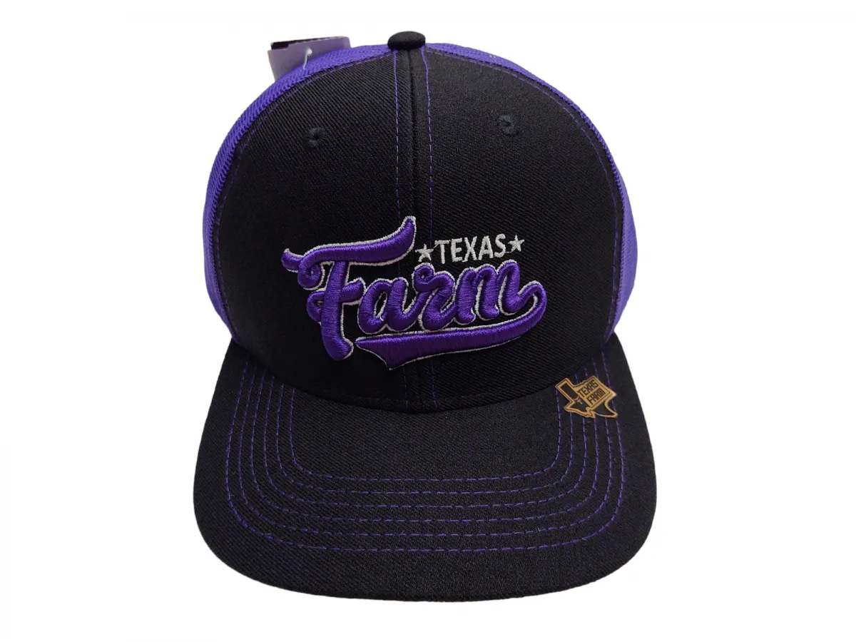 Ref: TF 657 - Boné Country Texas Farm - Cor Preto/Roxo Imagem