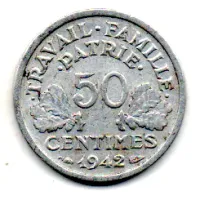 França - 1942 - 50 Centimes