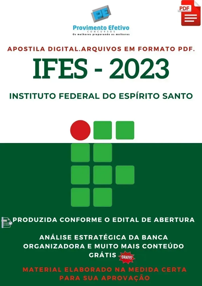 Apostila IFES ANALISTA de Tecnologia da Informação Prova 2023 Imagem