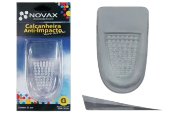 Calcanheira Anti-Impacto em Gel Novax - Alívio para Esporão e Dores no Calcanhar