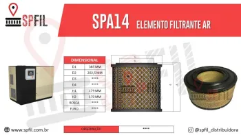 ELEMENTO FILTRANTE AR SPA14