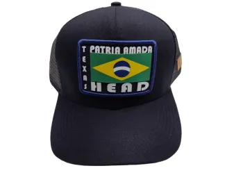 Ref: TH022 - Boné Texas Head Pátria Amada - Cor Preto