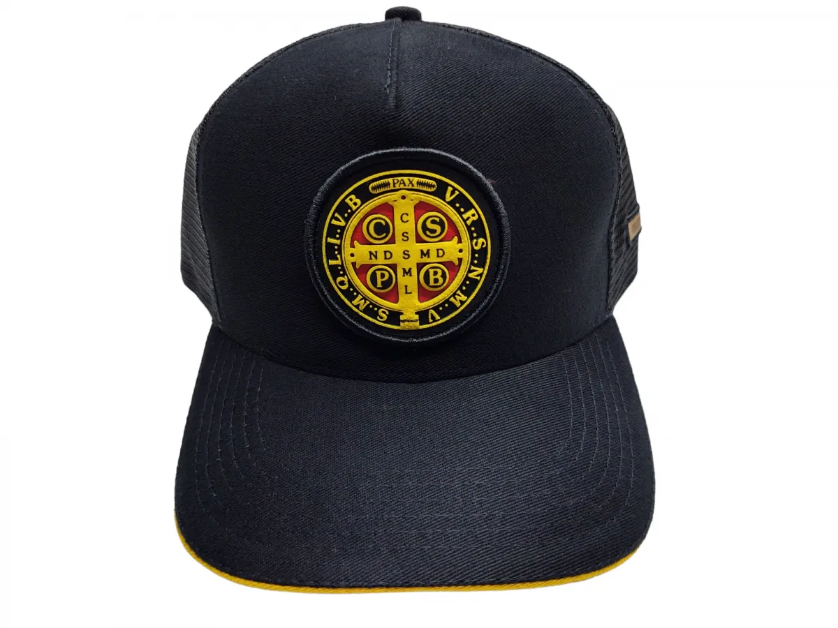 Ref: TH03 - Boné Texas Head Medalhão de São Bento - Cor Preto Imagem
