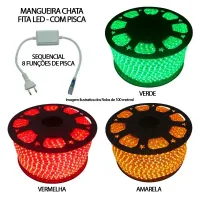 Mangueira Fita de LED Chata Rolo 100mts VERMELHA - Foto 10