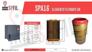 ELEMENTO FILTRANTE AR SPA16