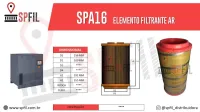 ELEMENTO FILTRANTE AR SPA16