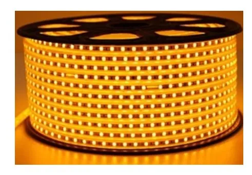 Mangueira Fita de LED Chata Rolo 100mts AMARELA Imagem