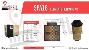 ELEMENTO FILTRANTE AR SPA18