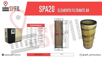 ELEMENTO FILTRANTE AR SPA20