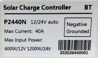   CONTROLADOR SOLAR PWM 40A 12V/24V P2440N - Foto 3
