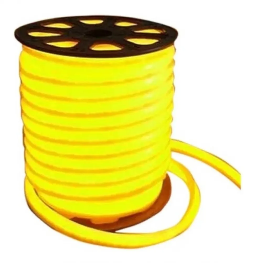 Mangueira Neon LED Rolo 100mts Amarelo