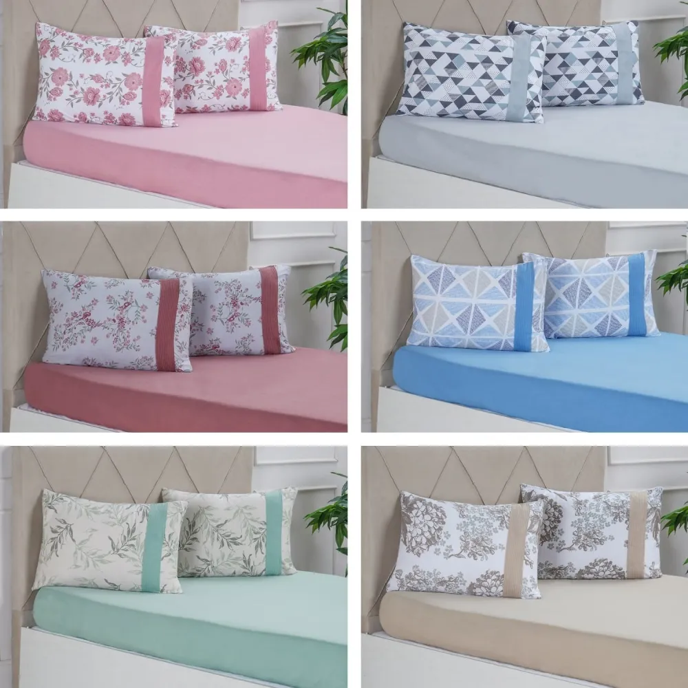   Lençol com Elástico 3 peças tam.king Imagem