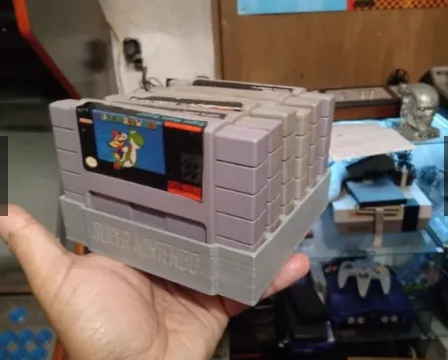 Super Nintendo Suporte De Cartucho 6 Slots