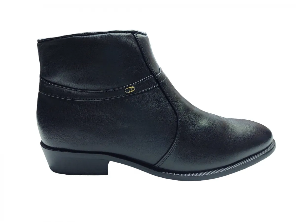 Ref: 211 - Bota Di Ferutti Couro Pelica Zíper Preto Imagem