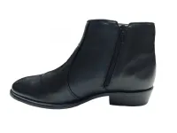 Ref: 211 - Bota Di Ferutti Couro Pelica Zíper Preto - Foto 2